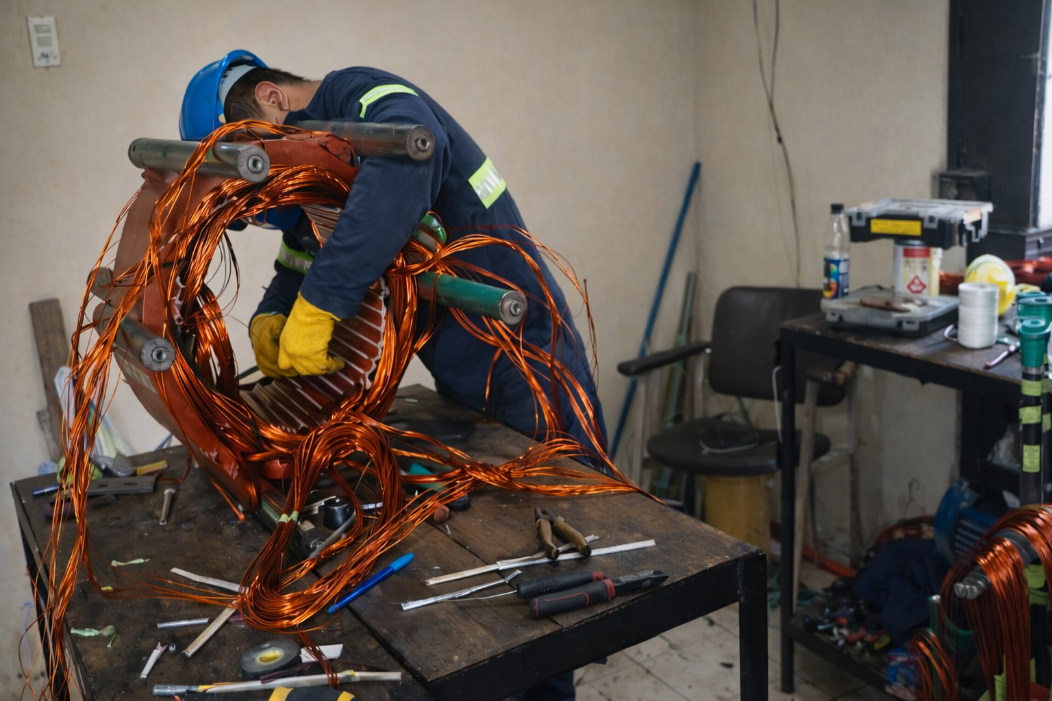 Rebobinado de motores eléctricos y generadores